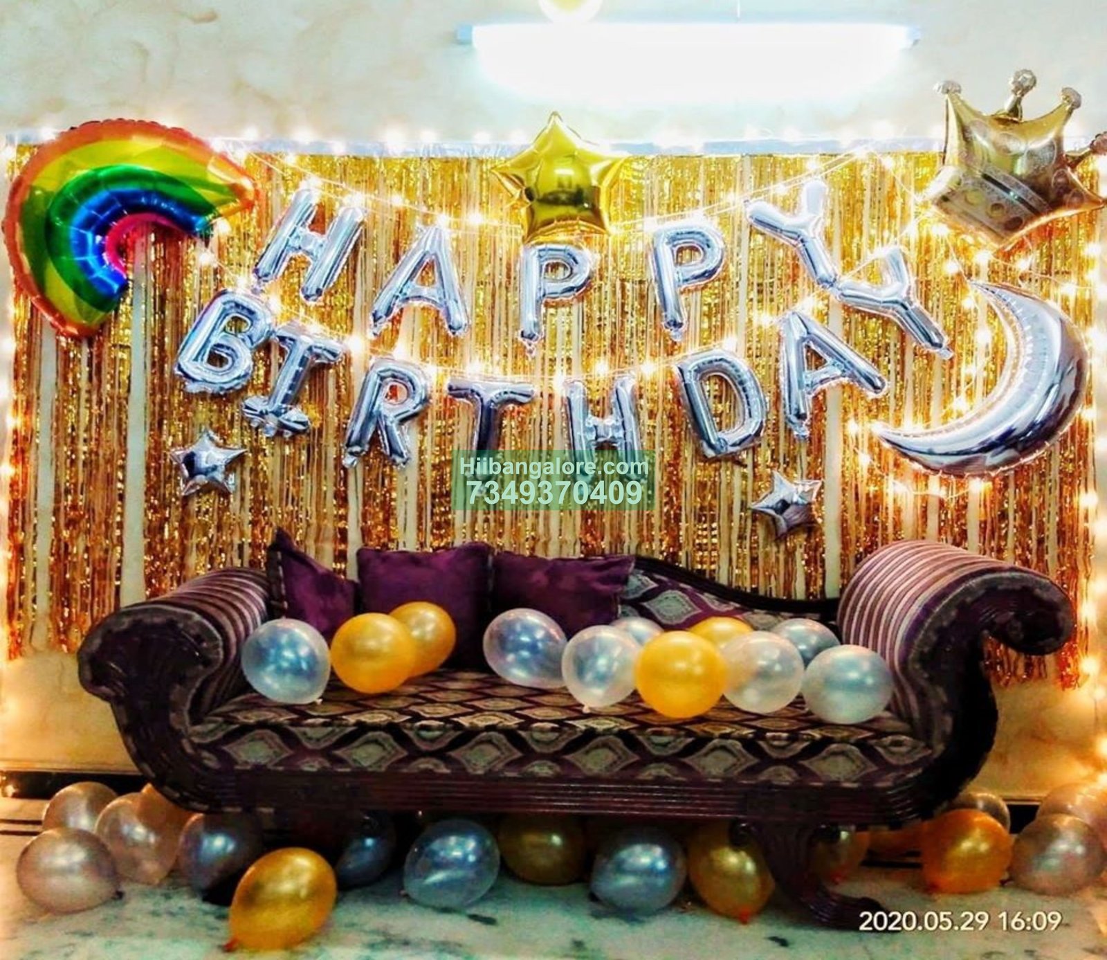 elegant birthday party decoration at home Bangalore