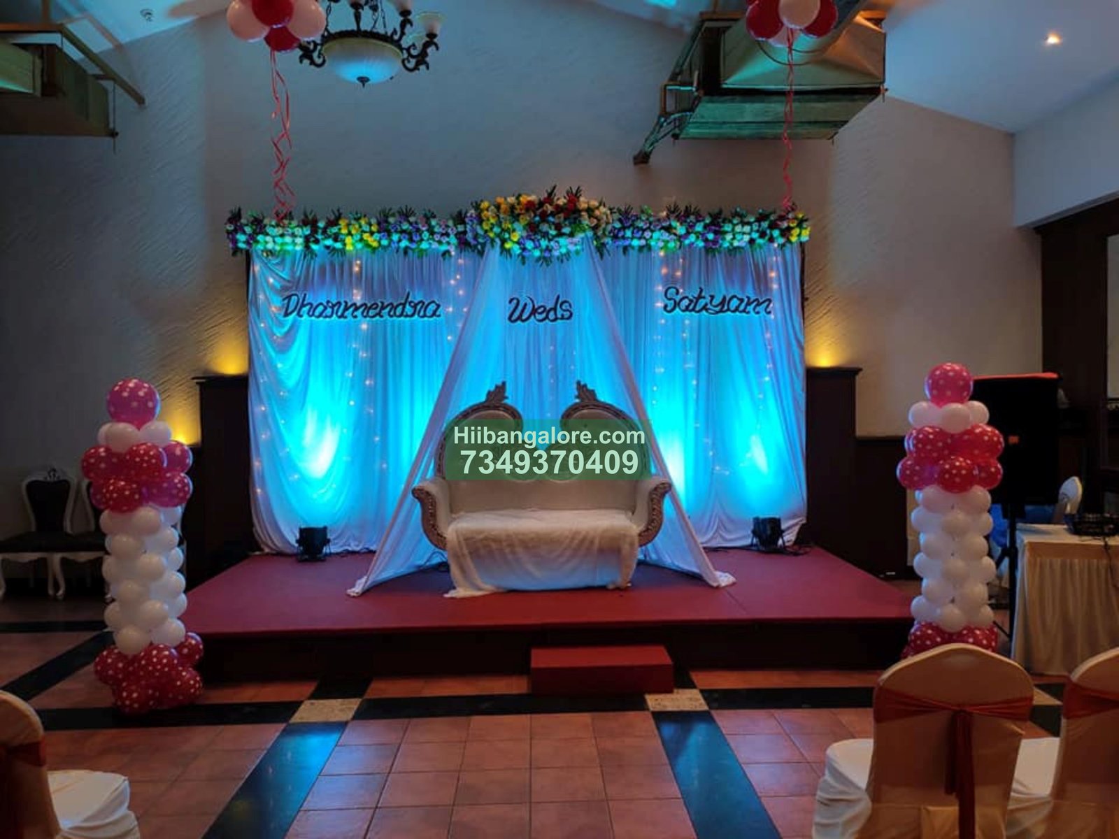 flower circle engagement decoration Bangalore