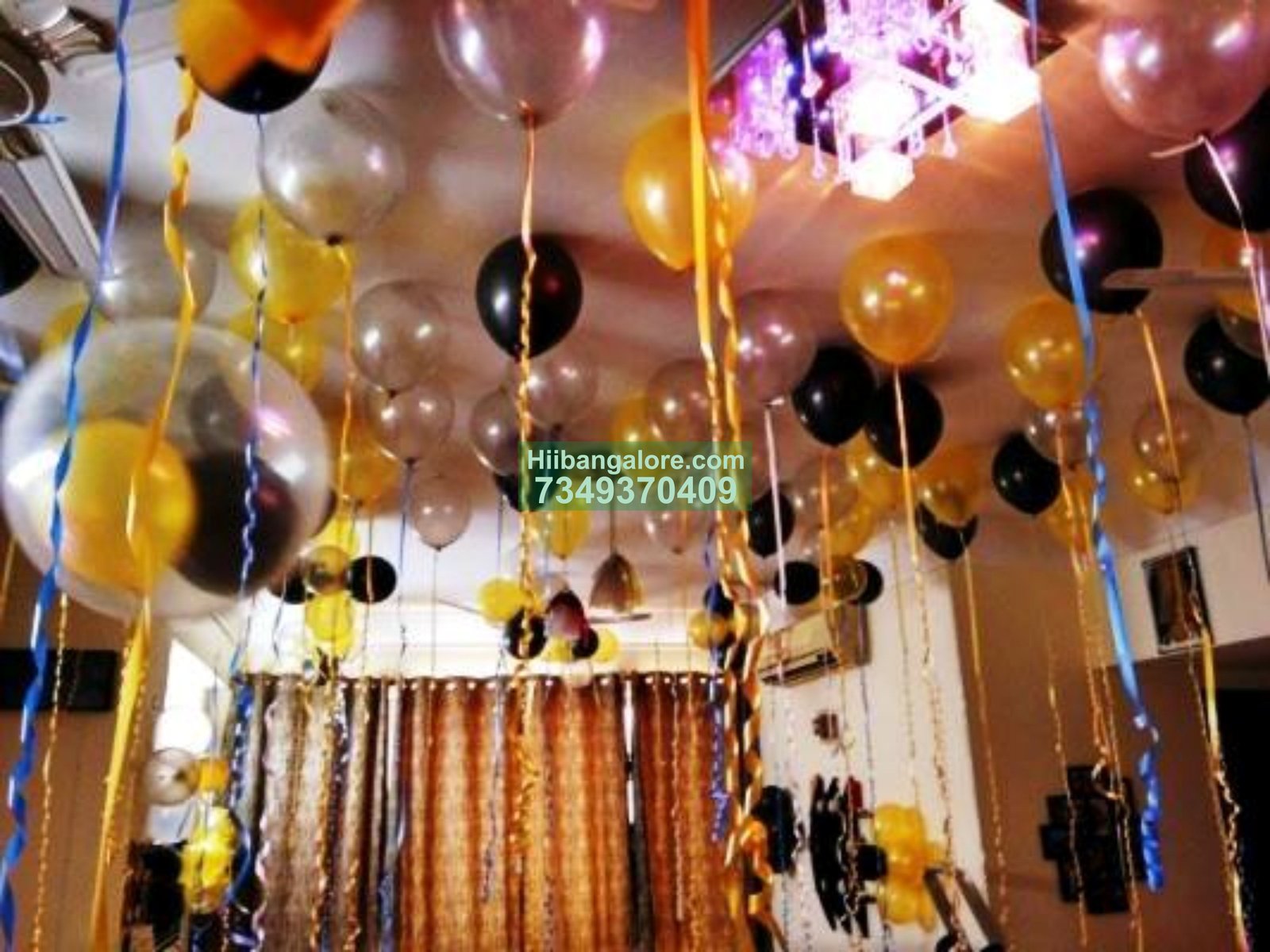 hanging balloon decoration for surprise Bangalore
