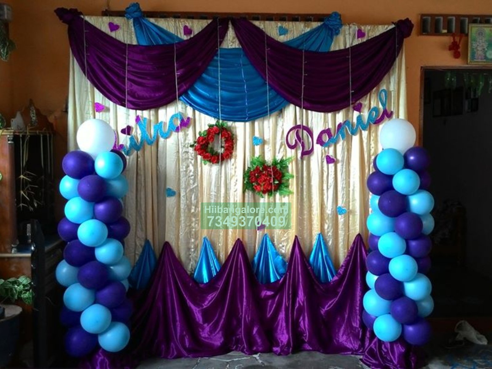 home engagement decorations Bangalore
