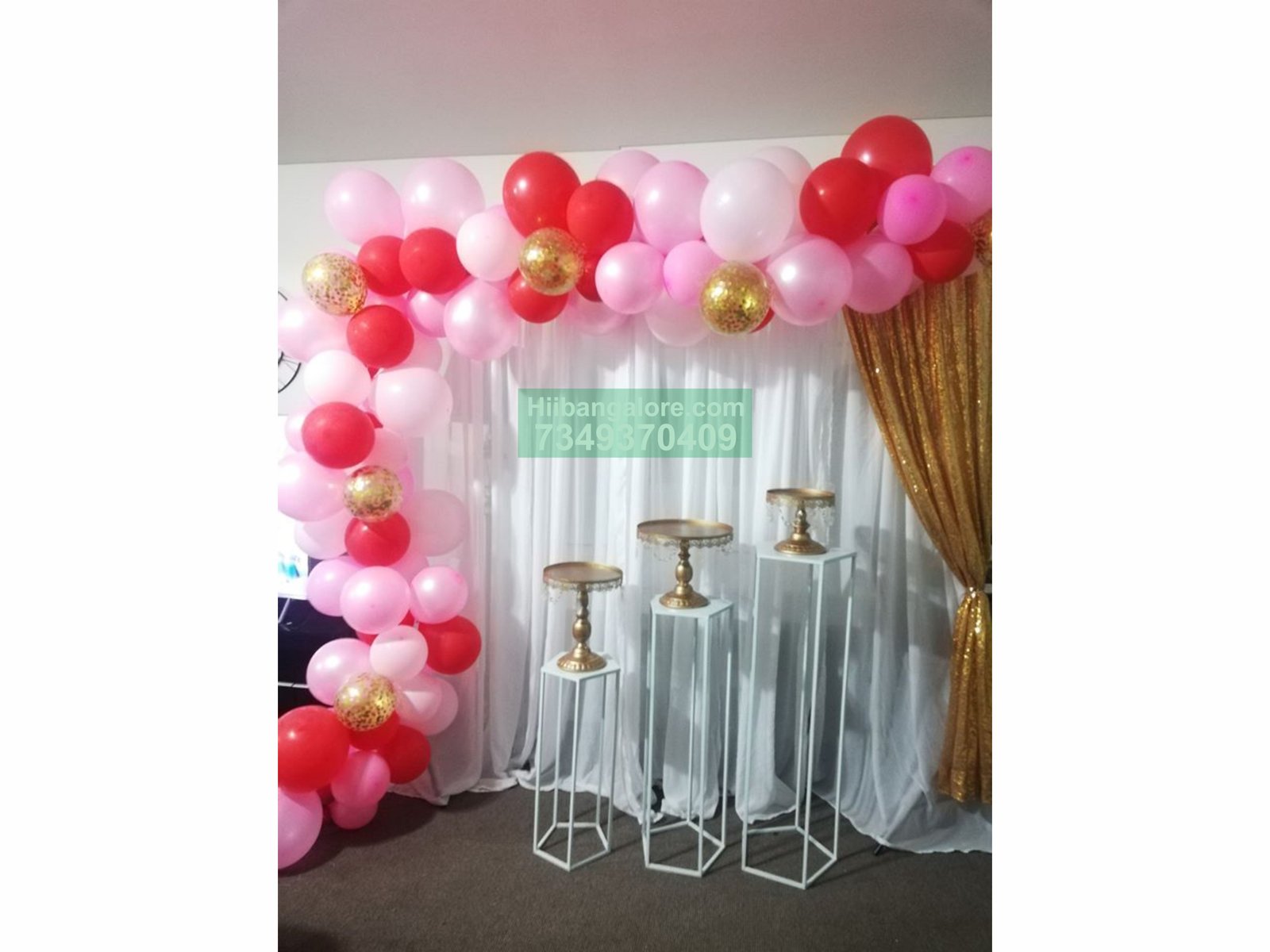 organic balloons backdrop engagement decoration Bangalore