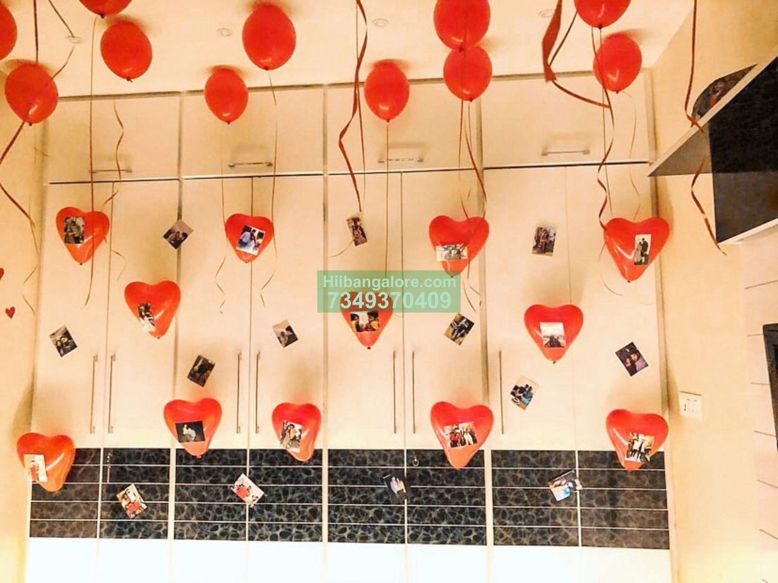 romantic balloon decoration at home for husband wife gf or bf Bangalore