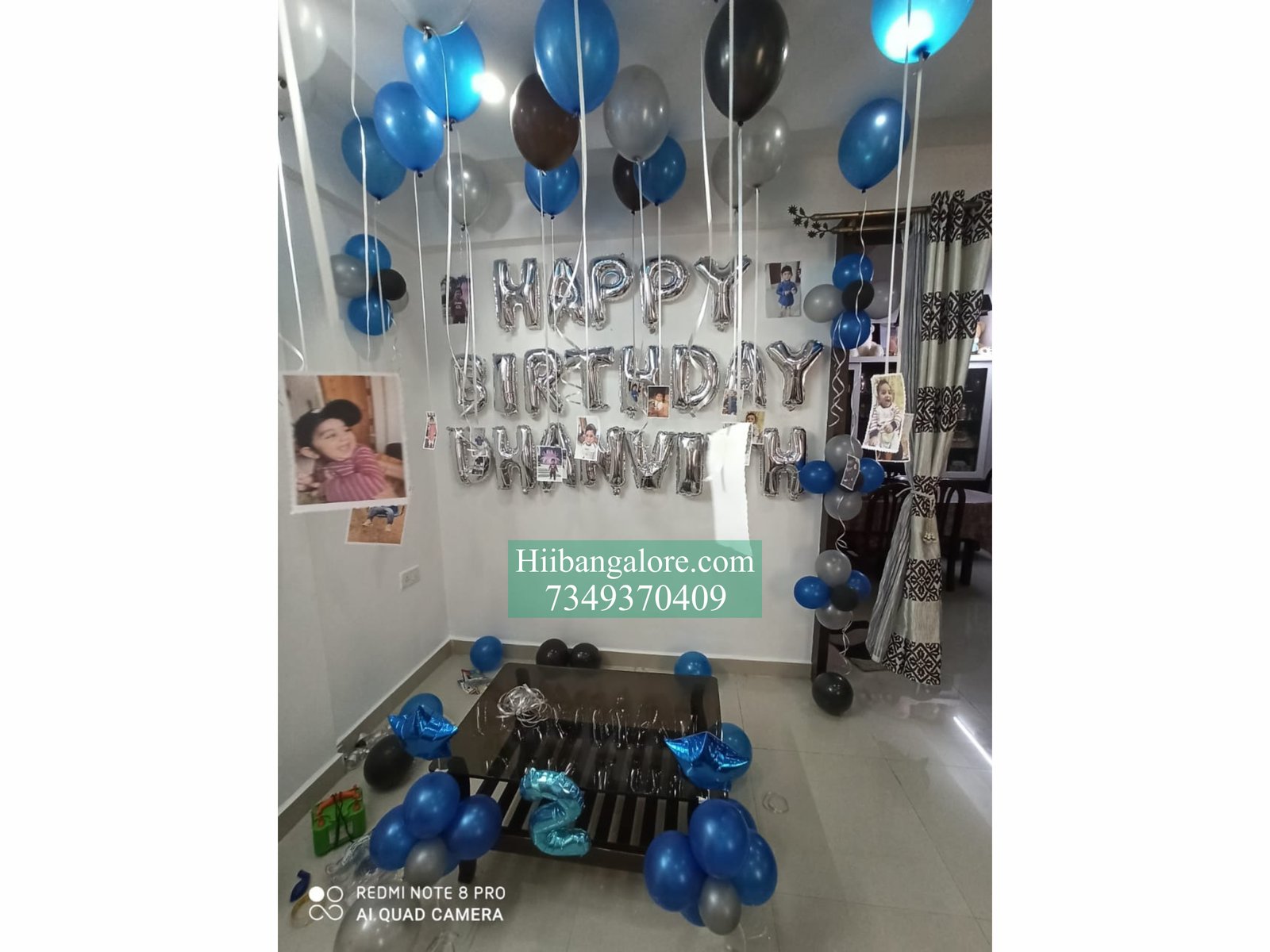 simple balloon decoration for kids birthday party at home Bangalore