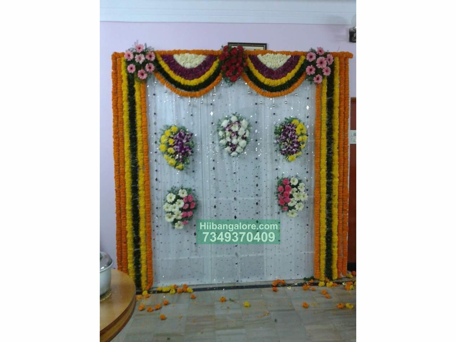 simple home engagement ceremony decoration Bangalore