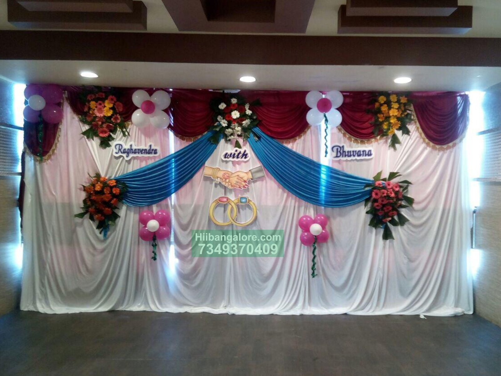 simple ring ceremony engagement decoration Bangalore