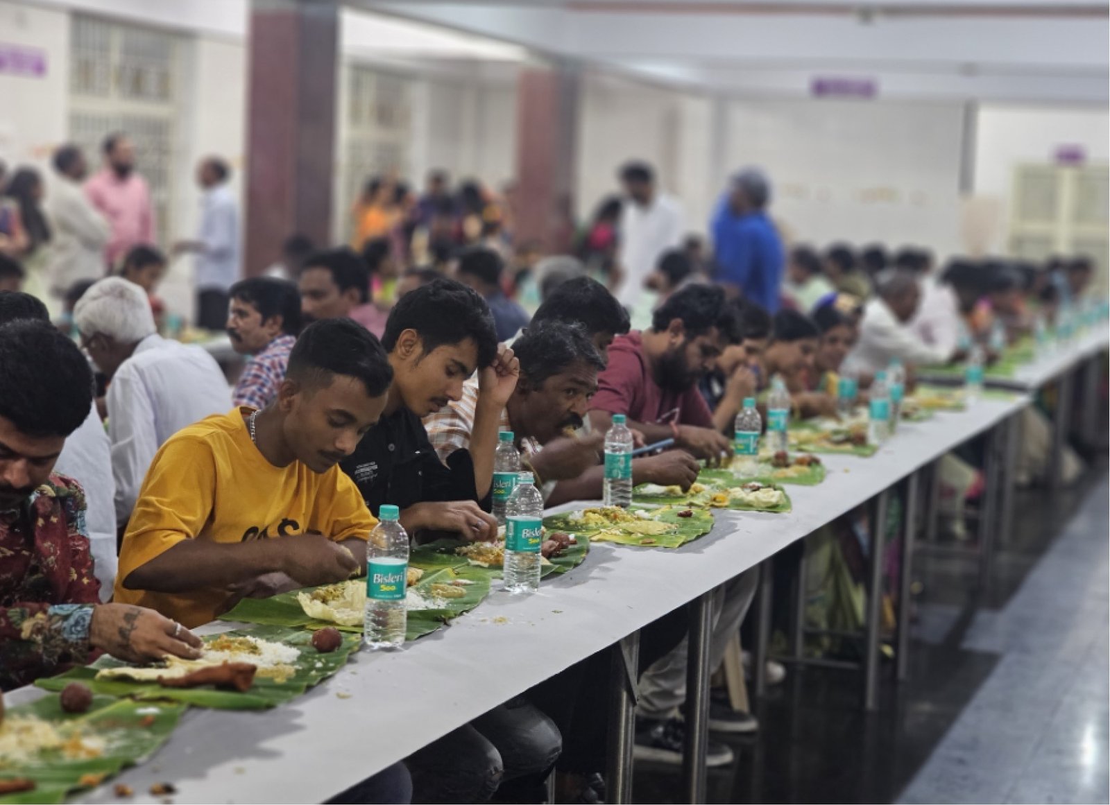 Premium leaf service catering organised by hiibangalore caterers near me in Bangalore