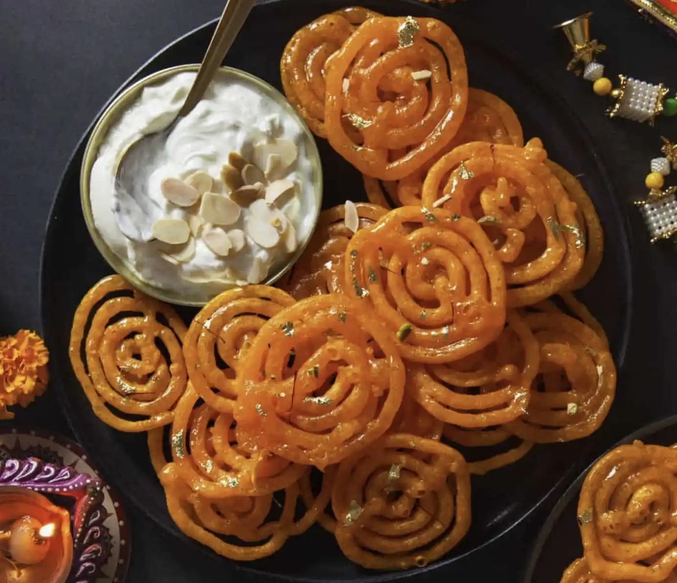 Jalebi sweet served in Andhra catering Bangalore