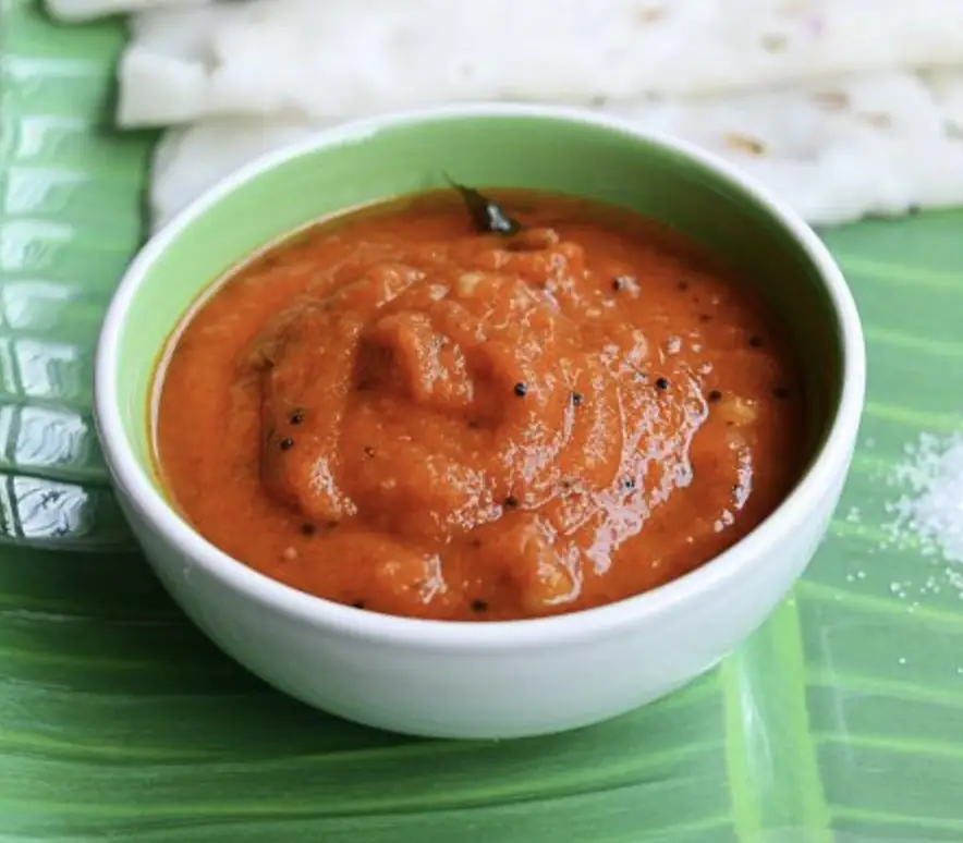 Andhra style onion tomato chutney served in catering services in Bangalore