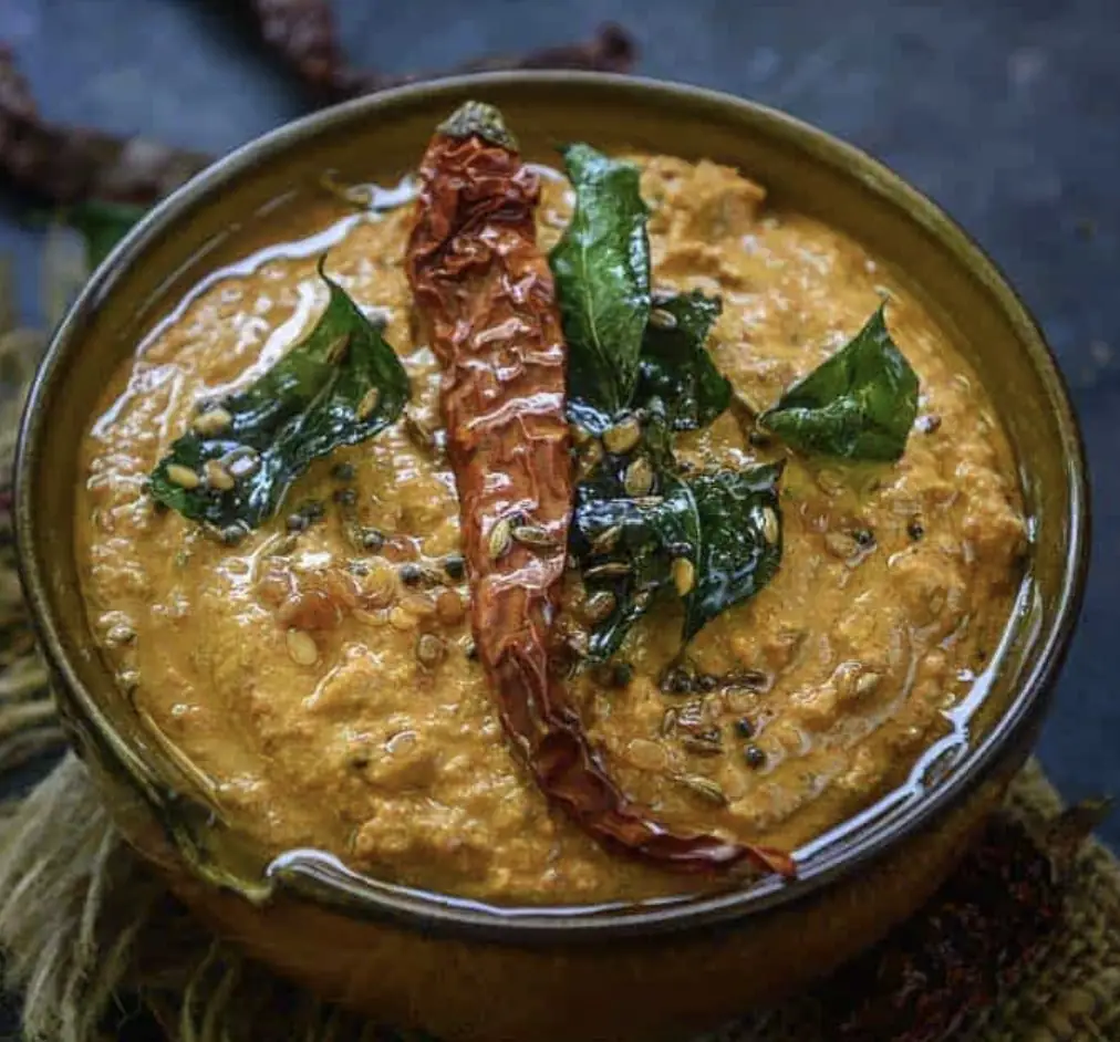 Fresh Andhra style palli chutney prepared for catering services in Bangalore