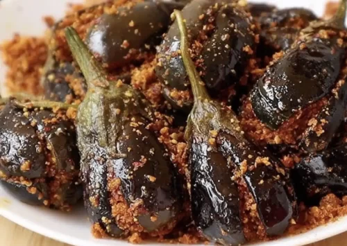 Andhra style gutti vankaya vepudu for catering services in Bangalore