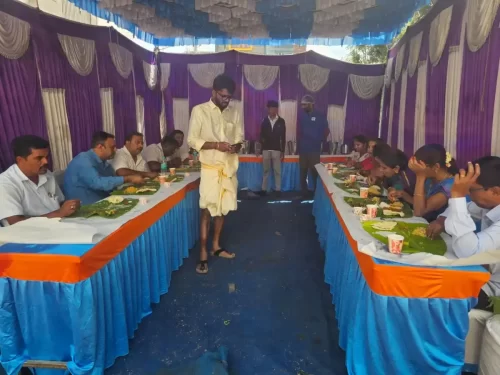 Banana leaf catering services for housewarming ceremony in Bangalore