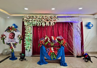 Elegant naming ceremony flower decorators