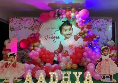 Girl baby first birthday decorations Bangalore