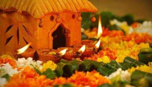 House warming, Gruha pravesha diya setups