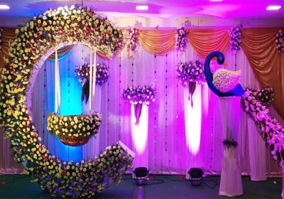 Peacock theme naming ceremony decorations Bangalore