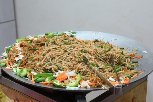 Veg chowmen prepared from Hiibangalore catering
